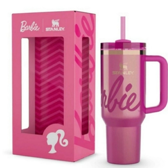 STANLEY 40-ounce Barbie™ Icon Quencher, PINK, NIB - Picture 2 of 6